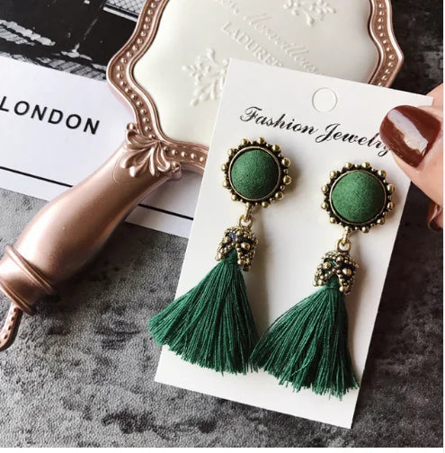 Tassel Earrings - Vintage Style with Ethnic Touch