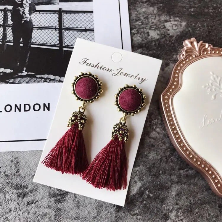 Tassel Earrings - Vintage Style with Ethnic Touch
