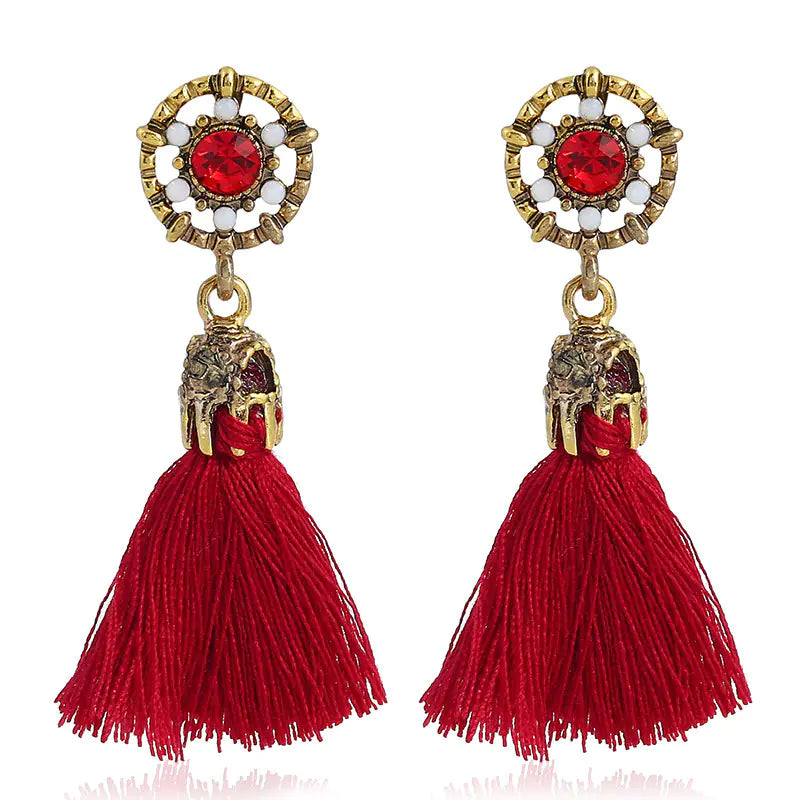 Tassel Earrings - Vintage Style with Ethnic Touch