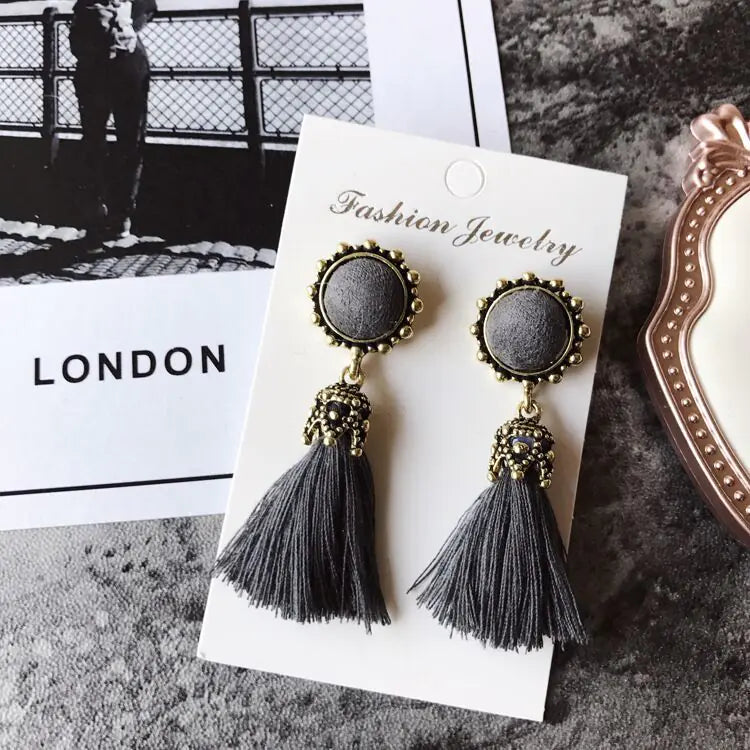 Tassel Earrings - Vintage Style with Ethnic Touch