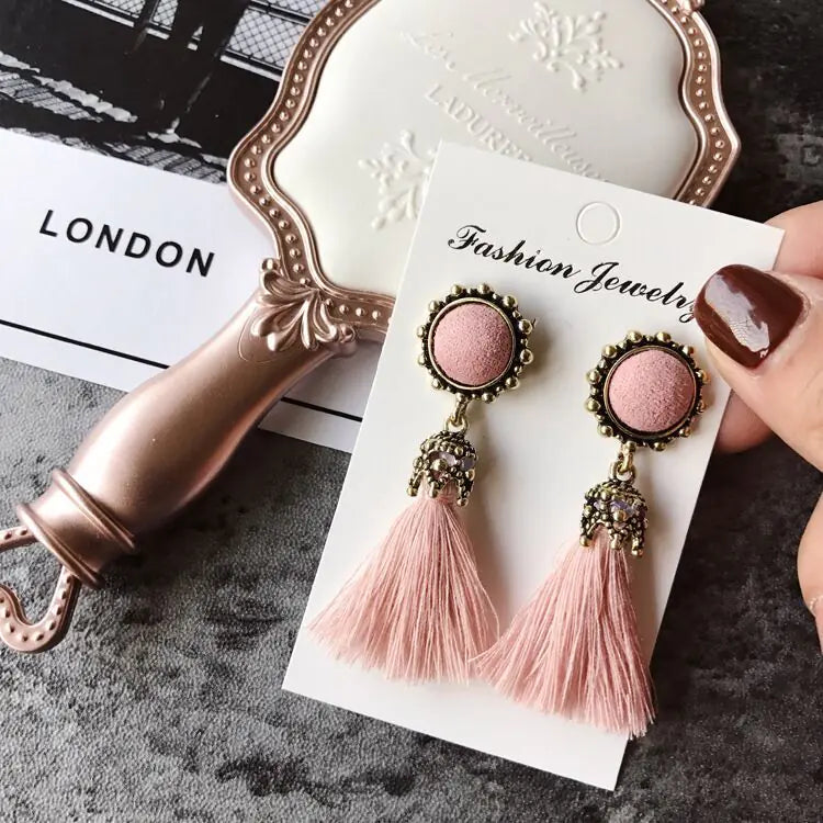 Tassel Earrings - Vintage Style with Ethnic Touch
