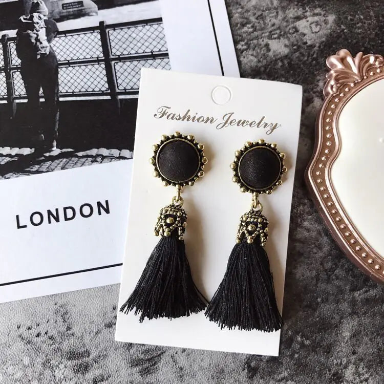 Tassel Earrings - Vintage Style with Ethnic Touch
