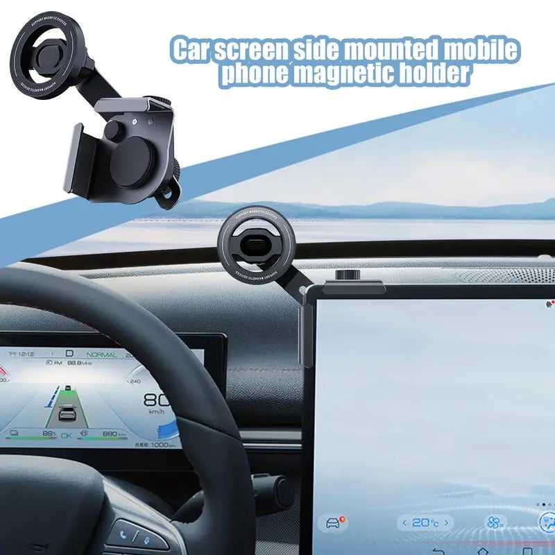 For Tesla Magnetic Phone Mount Holder for Model 3 for Model Y 360 Degree Rotation for Tesla Dash Screen Cell Phone Support