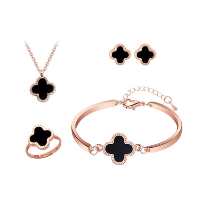 Clover Pendant Jewelry Set - Four-Piece Wholesale
