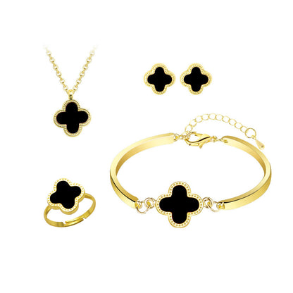 Clover Pendant Jewelry Set - Four-Piece Wholesale