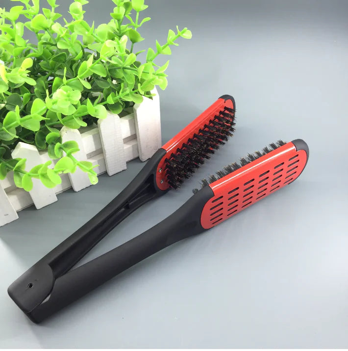 Silk press straightening brush