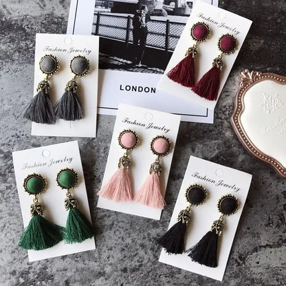 Tassel Earrings - Vintage Style with Ethnic Touch