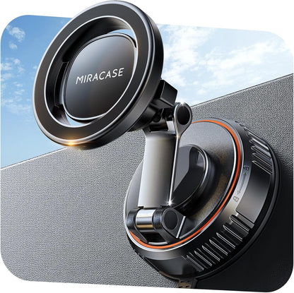 for Magsafe Car Mount[3600Gf Strong Magnet & 89+LBS Suction Base]Vacuum Magnetic Phone Holders for Your Car, 360° Adjustable Dashboard & Windshield Mount with Dash Accents for All Smartphones