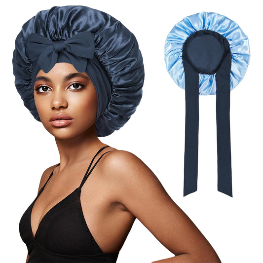 Double Layer Sleep Cap Bonnet for Curly Hair Braids