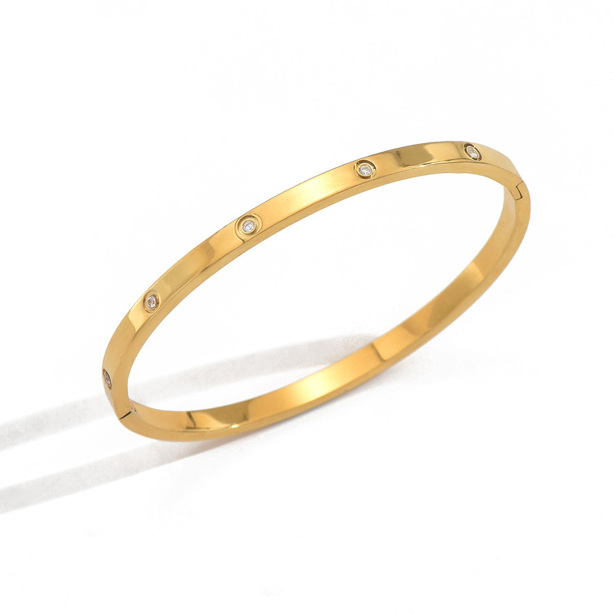 Lxalry 18K Gold Plated Stainless Steel Minimalist Bracelet